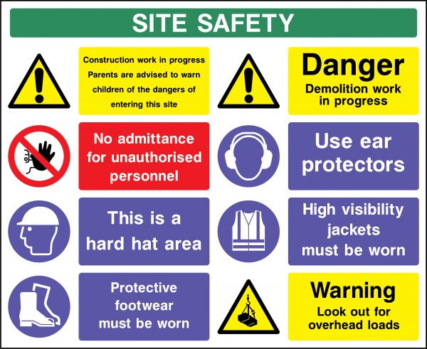 Site safety sign - version one