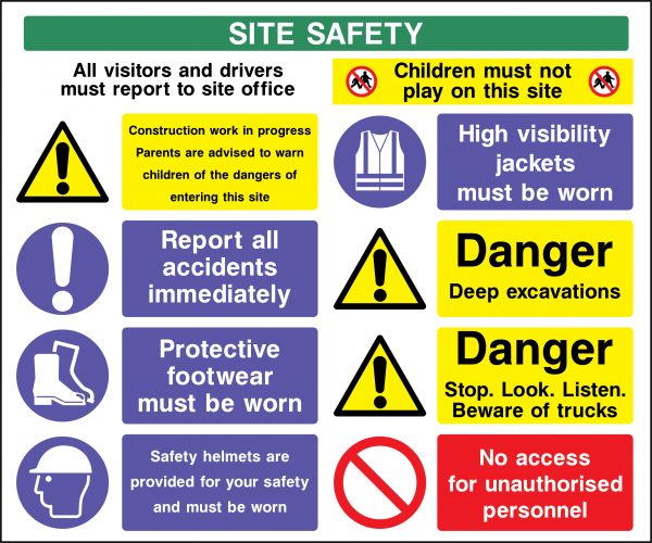 Site safety sign - version two