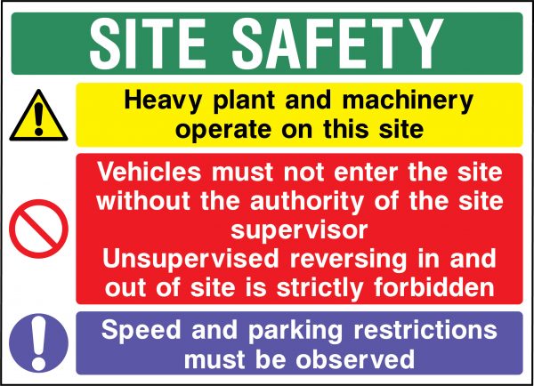 Site safety sign - version six