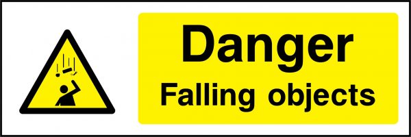Danger falling objects sign