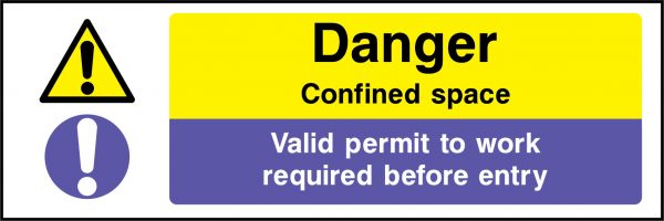 Danger confined space sign