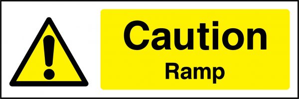 Caution ramp sign
