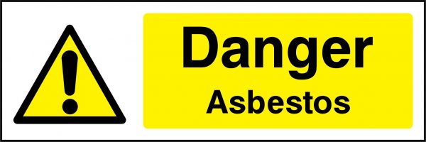 Danger asbestos sign