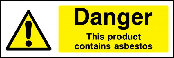 Danger contains asbestos sign