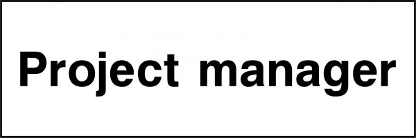 Project manager sign