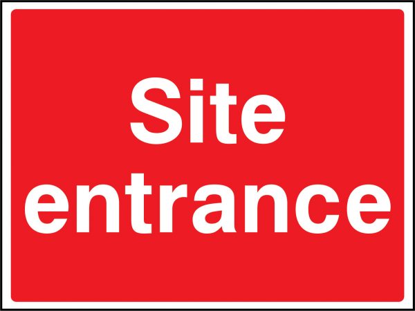 Site entrance sign