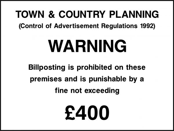 Town & country planning sign