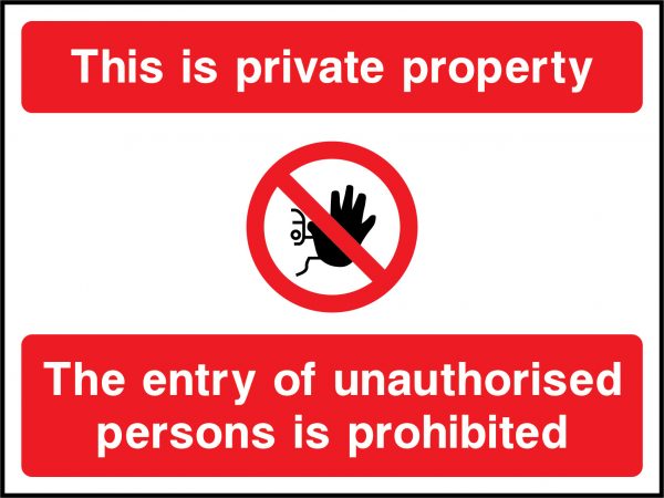 This is private property sign