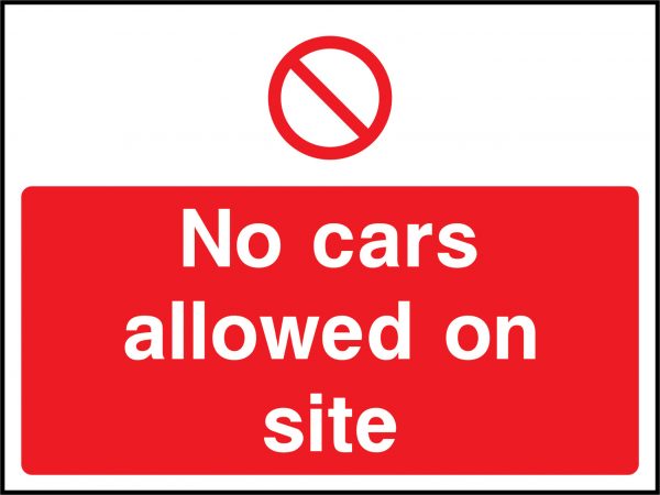 No cars allowed sign