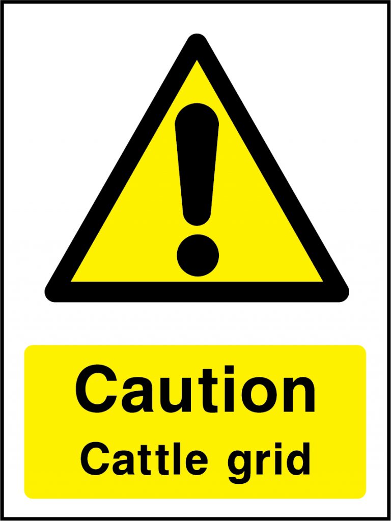Caution cattle grid sign - Countryside & Agriculture > Warning - We Do ...