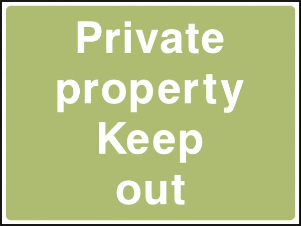 Private property keep out sign