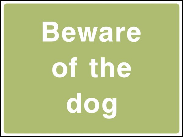 Beware of the dog sign