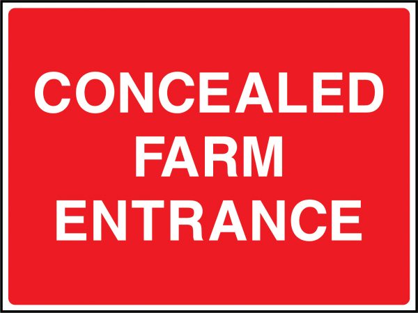 Concealed farm entrance sign
