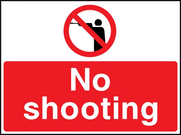 No shooting sign