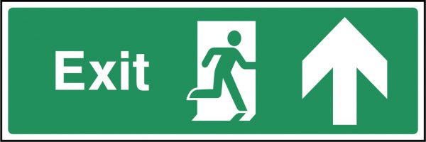 Exit arrow up sign