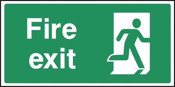 Fire exit right sign