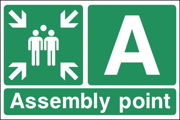 Assembly point A pic sign