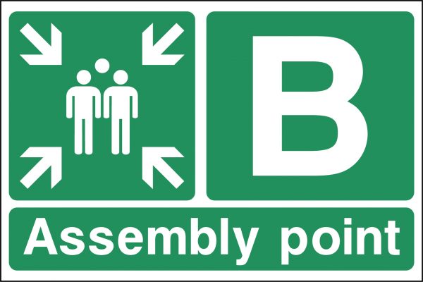 Assembly point B pic sign