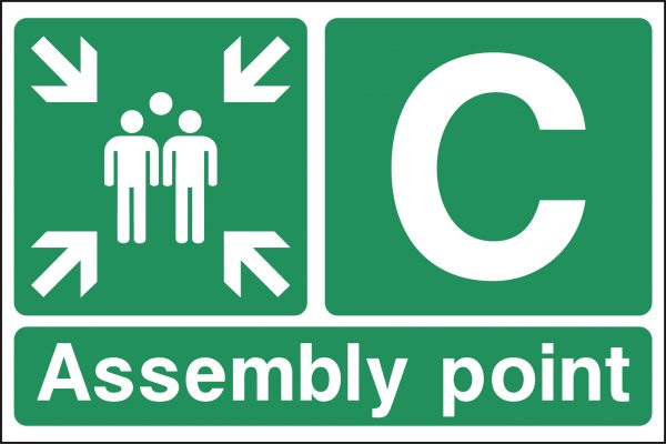 Assembly point C pic sign