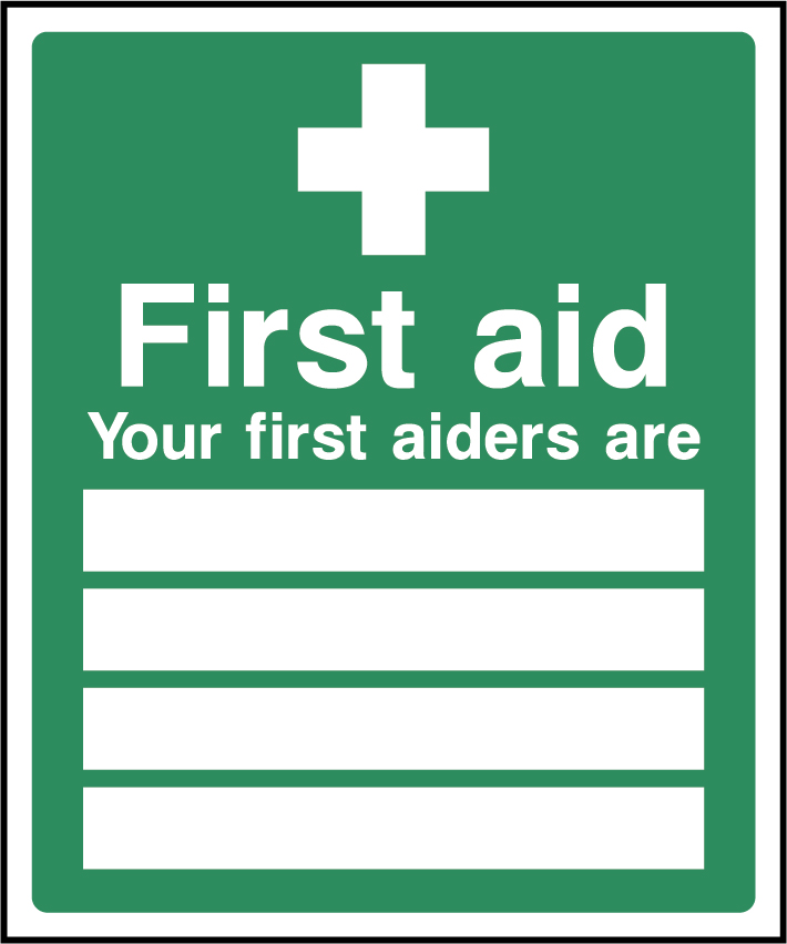 Free Printable First Aiders Sign Template