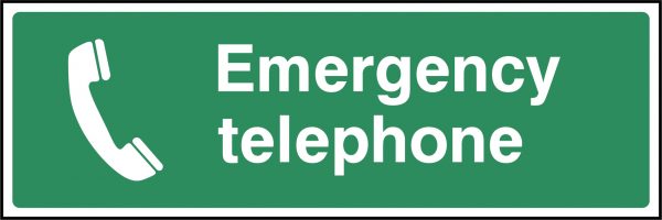 Emergency telephone sign