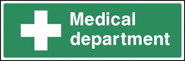 Medical department sign