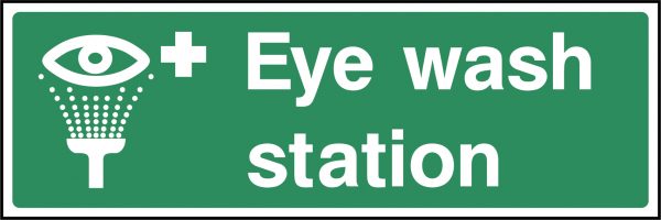 Eye wash station sign