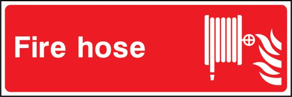 Fire hose horizontal sign