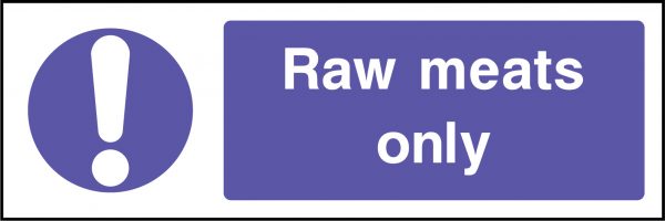 Raw meats only sign