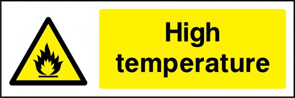 High temperature sign