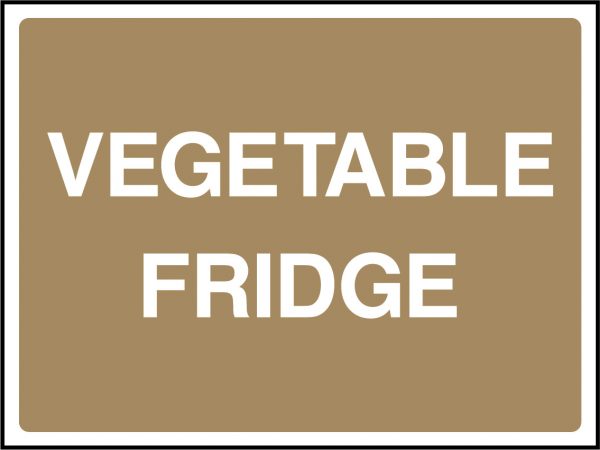 Vegetable fridge sign