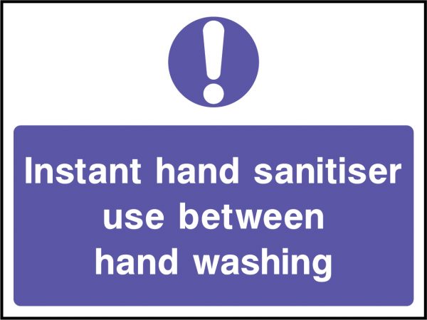 Instant hand sanitiser sign