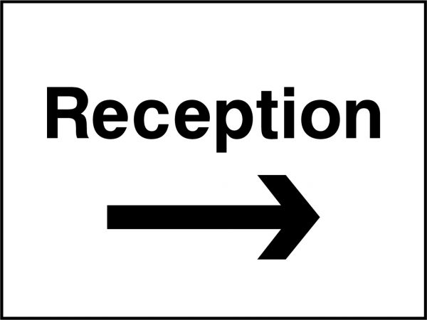 Reception to the right sign