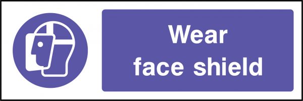 Wear face shield sign