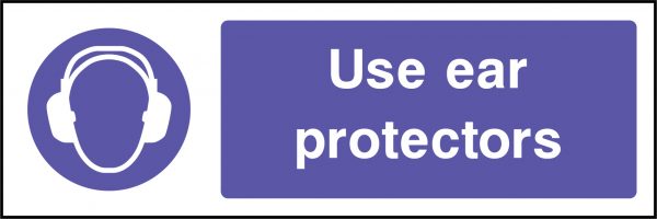 Use ear protectors sign