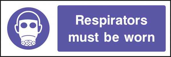 Respirators must be worn sign