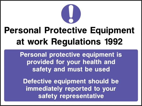 Personal protective equipment is provided sign