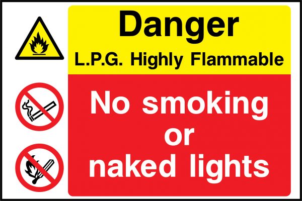 Danger L.P.G. highly flammable sign