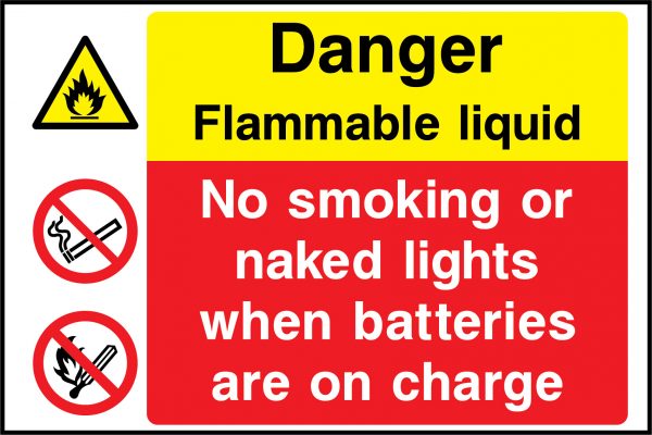 Danger flammable liquid no smoking,naked lights sign