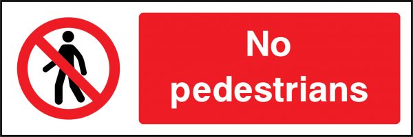 No pedestrians sign
