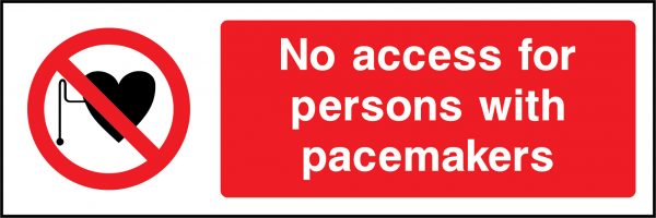 No access for persons with pacemakers sign