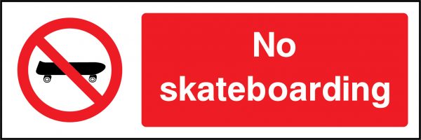 No skateboarding sign