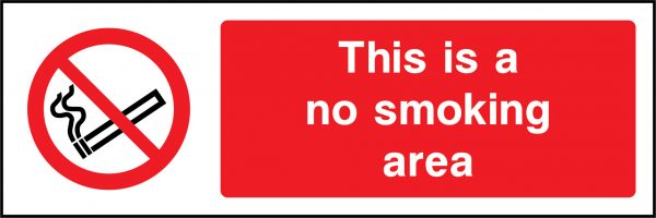 This is a no smoking area sign