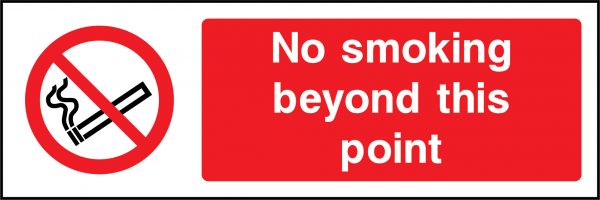 No smoking beyond this point sign