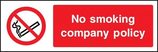 No smoking company policy sign