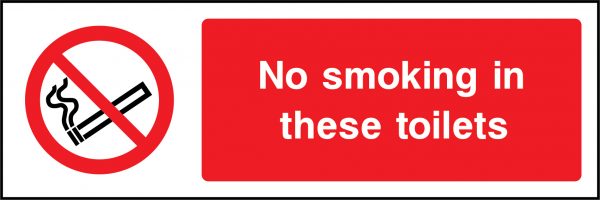 No smoking in these toilets sign