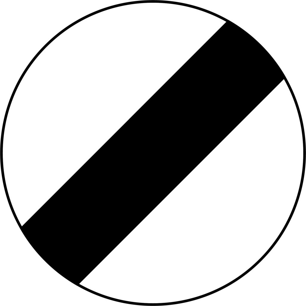 National Speed Limit Applies Road Sign Road Traffic Regulatory 