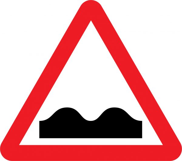 Uneven road road sign