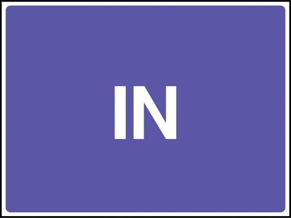 In road sign