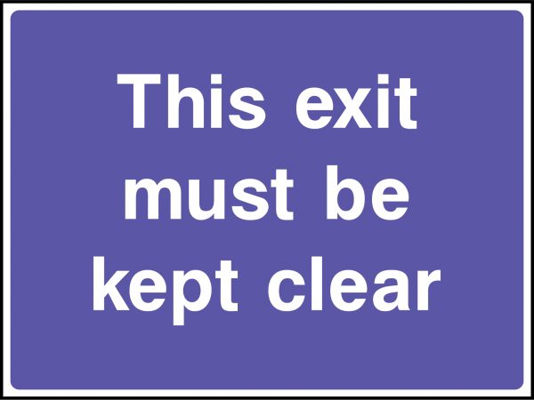This exit must be kept clear road sign